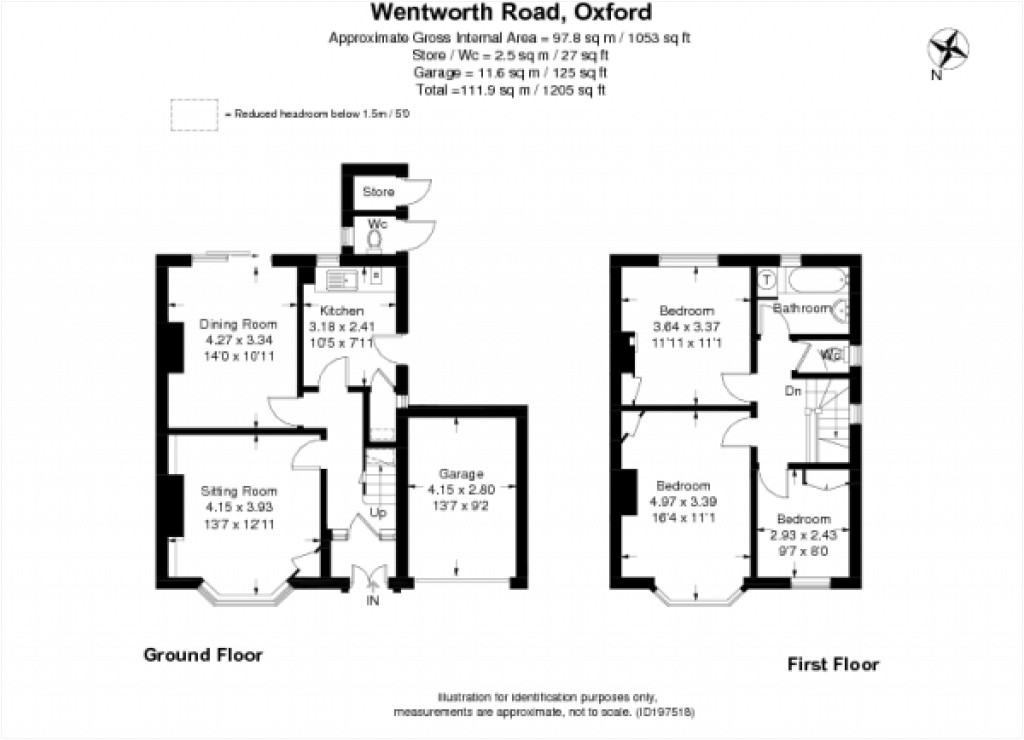 Floorplans For Wentworth Road, Oxford